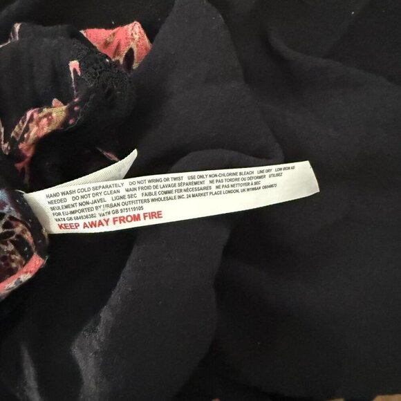 Free People Women's Dress Lace Detail Marsha Printed Slip Black Combo Size XS - Picture 10 of 10